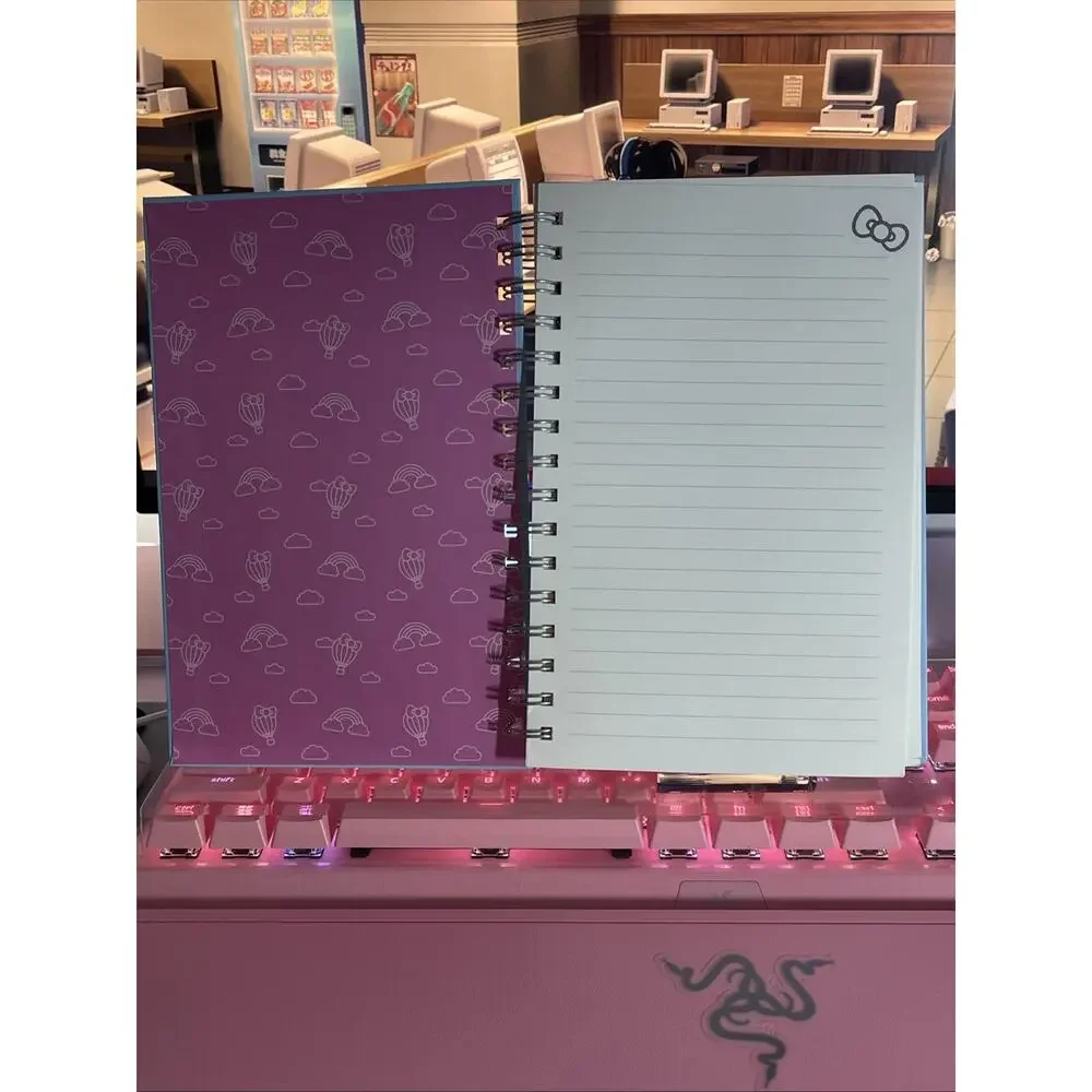 Hello Kitty & Friends Notebook Journal Spiral 2024 Sanrio Clear Skies Hard Cover